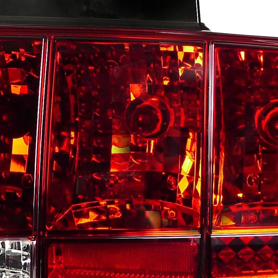 【並行輸入品】Spec-D チューニング レッド クリアレンズ テールライト 2005-2009 フォード マスタング 左 + 右 ペアアセンブリに対の画像