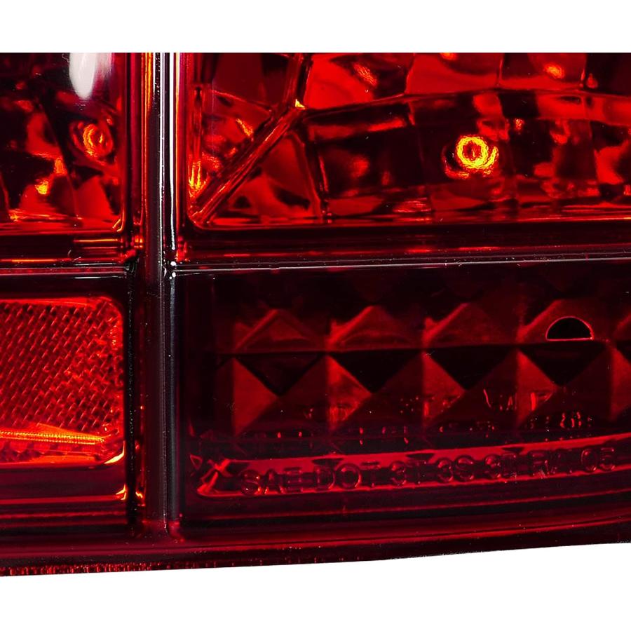 【並行輸入品】Spec-D チューニング レッド クリアレンズ テールライト 2005-2009 フォード マスタング 左 + 右 ペアアセンブリに対の画像