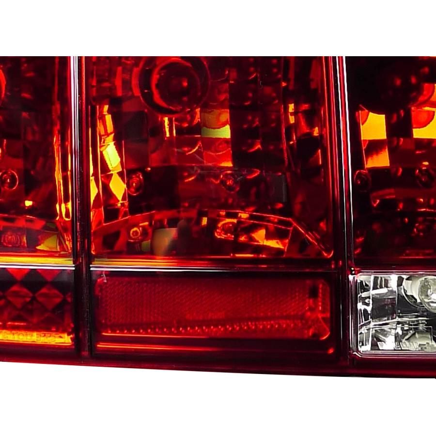 【並行輸入品】Spec-D チューニング レッド クリアレンズ テールライト 2005-2009 フォード マスタング 左 + 右 ペアアセンブリに対の画像