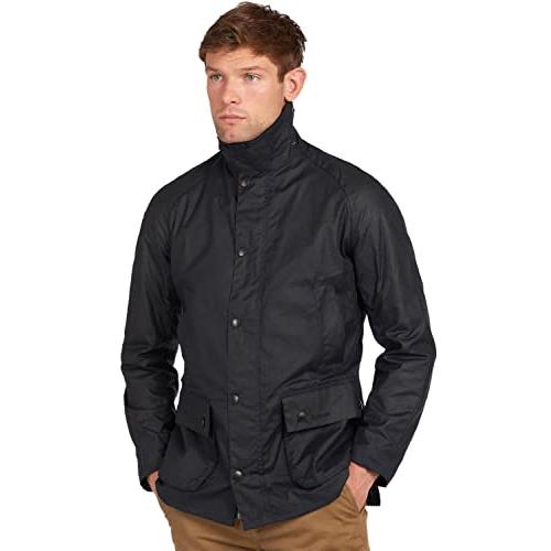 【並行輸入品】Barbour Men's Ashby Wax Jacket, Black, Lの画像