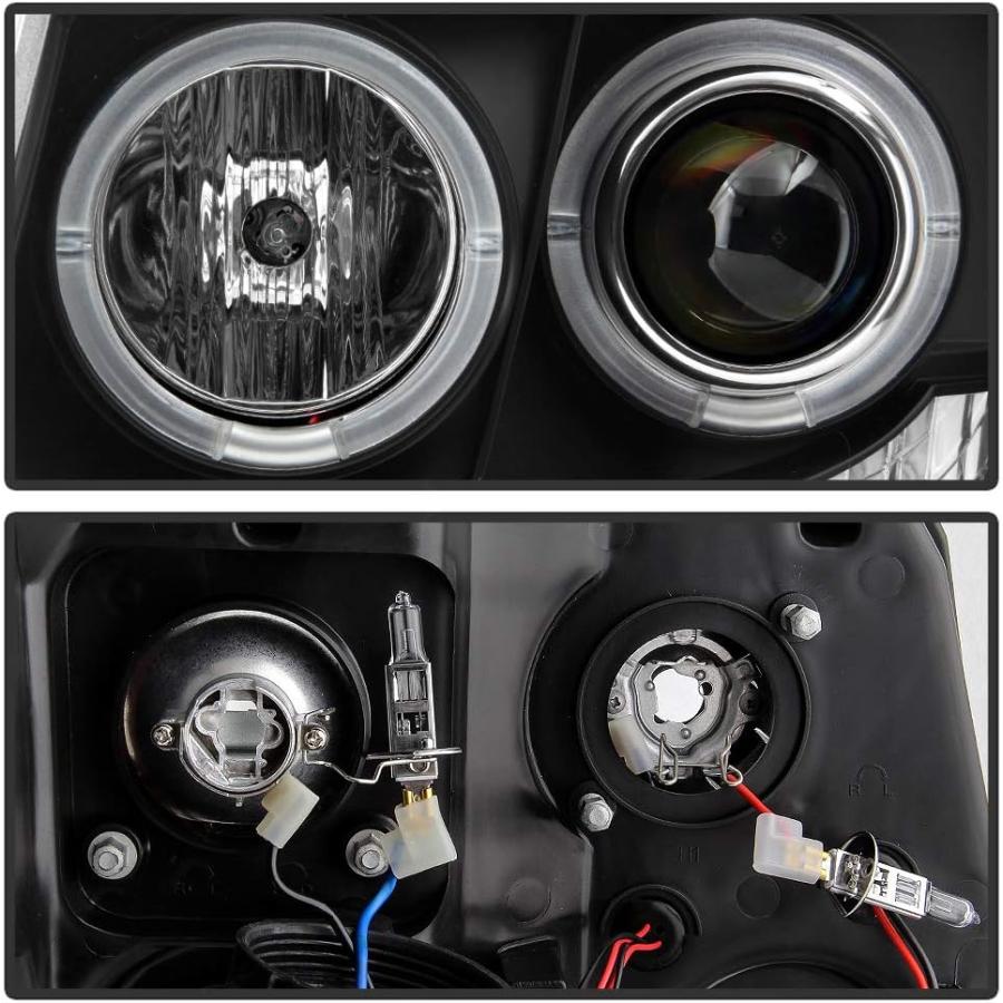 【並行輸入品】LED halo Headlights for Chevy Avalanche 07-14 - Black/Clear Lensの画像