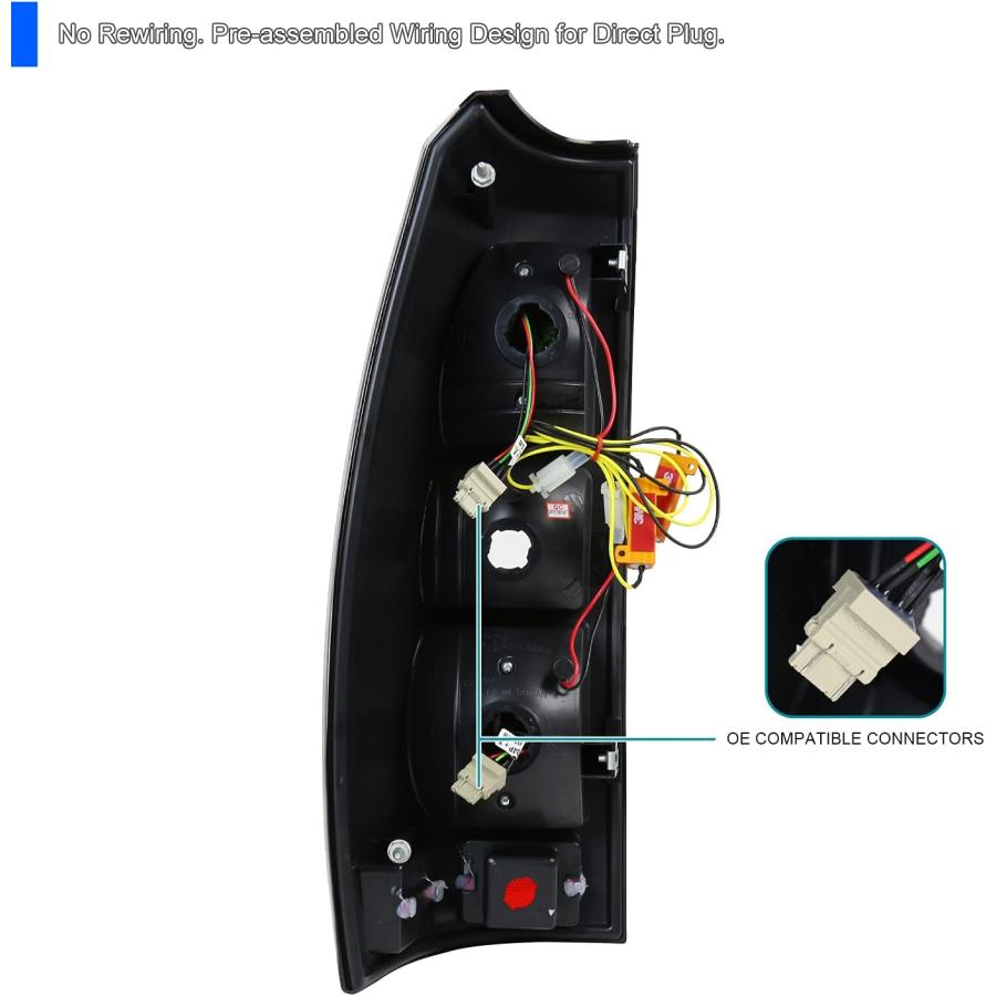 【並行輸入品】Spec-D Tuning LT-AVA07GLED-TM Chevy Avalanche Ls Lt Ltz LEDテールライト スモの画像