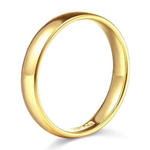 【並行輸入品】14?K黄色またはホワイトゴールド5?mmプレーンウェディングバンド 14k Yellow Gold 5mm Plain Weddの画像