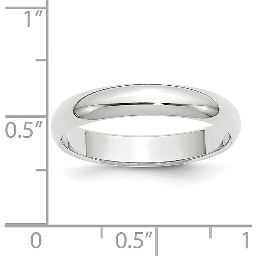 【並行輸入品】ICE CARATS 14K ホワイトゴールド 4mm ハーフラウンド 結婚指輪 リング サイズ12 男性用 クラシック ドーム型 ファの画像