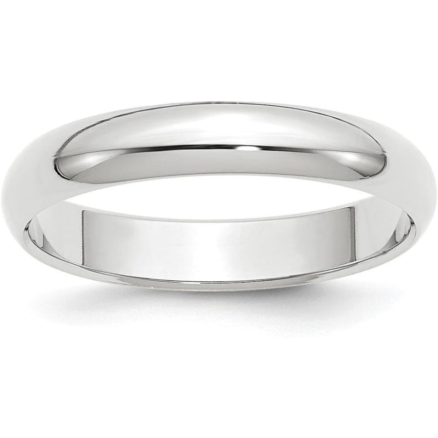 【並行輸入品】ICE CARATS 14K ホワイトゴールド 4mm ハーフラウンド 結婚指輪 リング サイズ12 男性用 クラシック ドーム型 ファの画像