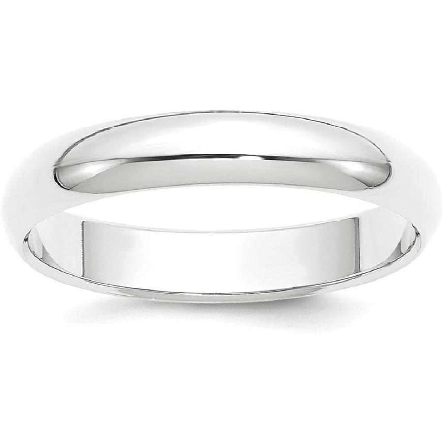 【並行輸入品】ICE CARATS 14K ホワイトゴールド 4mm ハーフラウンド 結婚指輪 リング サイズ12 男性用 クラシック ドーム型 ファの画像