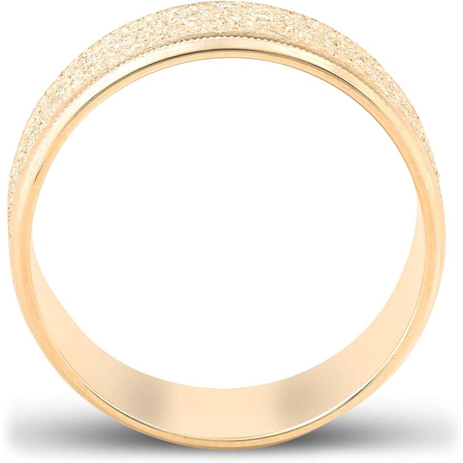 【並行輸入品】P3 POMPEII3 メンズ つや消し結婚指輪 ソリッド10Kイエローゴールドリング 幅8mm  10K イエローゴールド  偽の画像