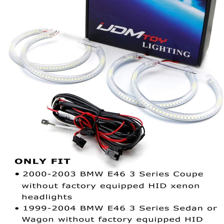 【並行輸入品】iJDMTOY 7000K Xenon White 284-SMD LED Angel Eyes Halo Ring Lighting_1