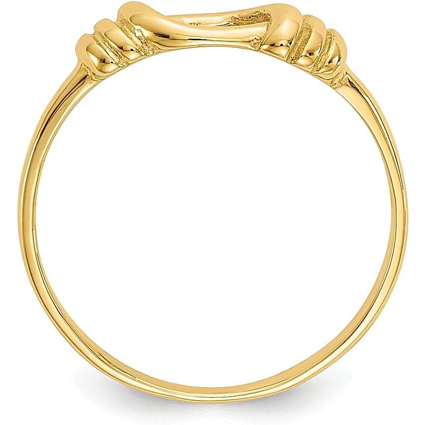 【並行輸入品】14k Yellow Gold Love Knot Ring Fine Jewelry For Women Gifts For Herの画像