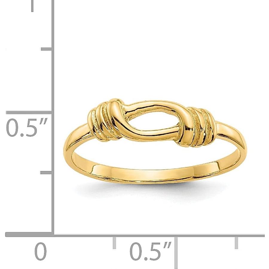 【並行輸入品】14k Yellow Gold Love Knot Ring Fine Jewelry For Women Gifts For Herの画像