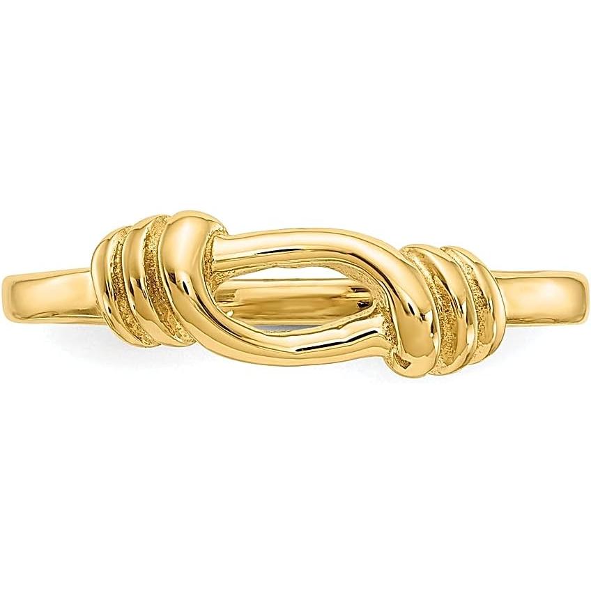 【並行輸入品】14k Yellow Gold Love Knot Ring Fine Jewelry For Women Gifts For Herの画像