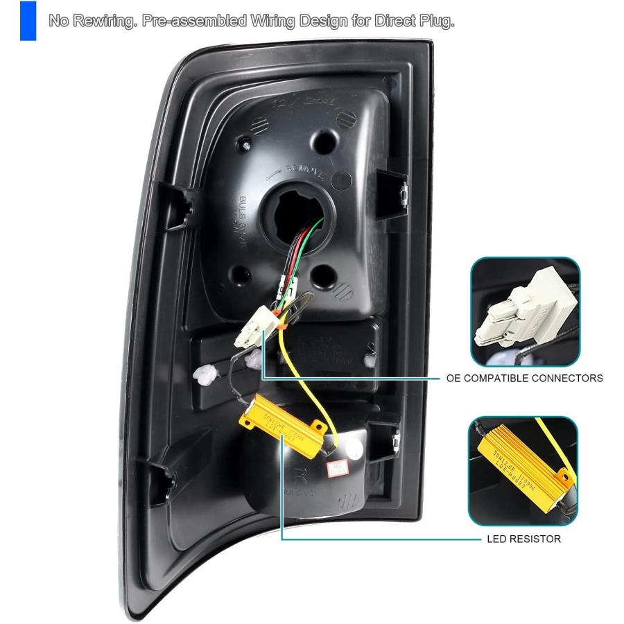 【並行輸入品】Spec-D チューニングスモークレンズ LEDテールライト 2009-2018 Dodge Ram 1500 2019-22 Dodg_3
