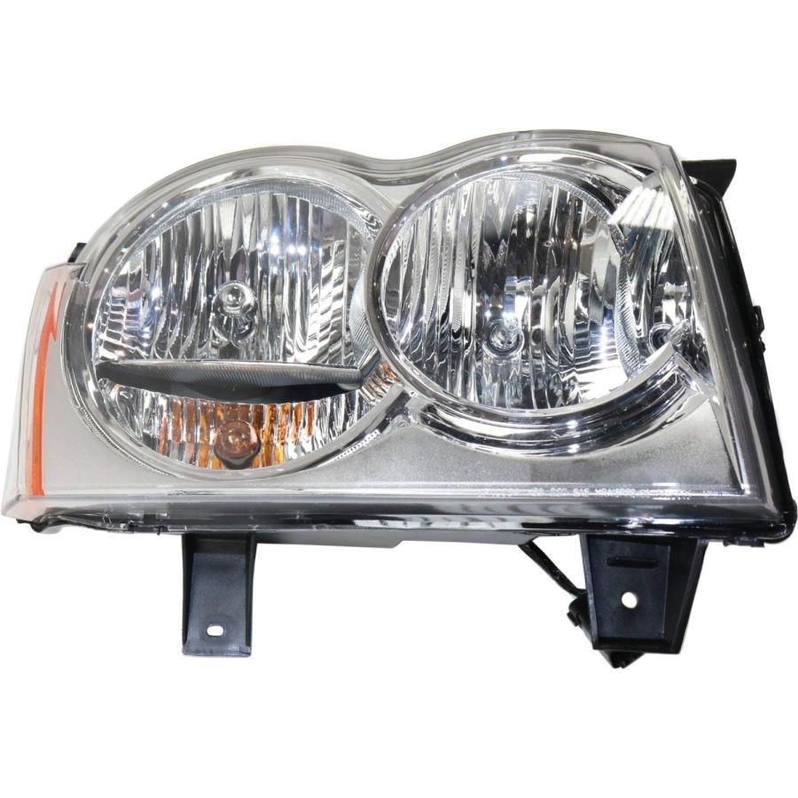 【並行輸入品】ヘッドライトセット 2005-2007 Jeep Grand Cherokee 左ドライバーと右助手席側ハロゲン電球付き　_2