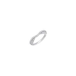 【並行輸入品】0.36カラット（CTW）14?Kゴールドダイヤモンドレディースブライダル結婚記念スタッカブルバンド1?/ 3?ct (USA リの画像