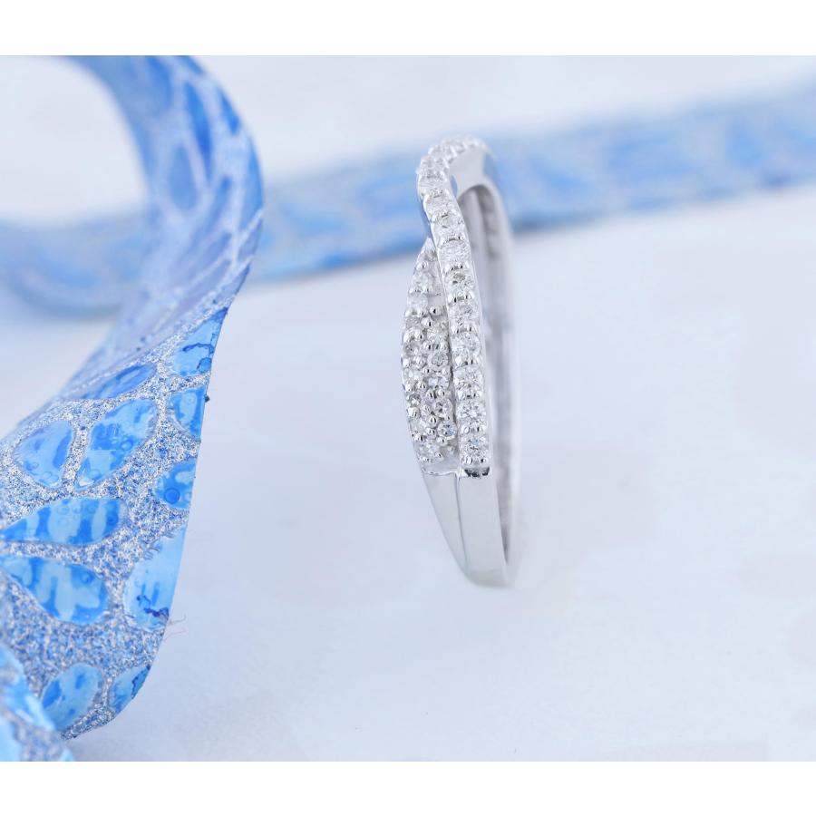 【並行輸入品】0.36カラット（CTW）14?Kゴールドダイヤモンドレディースブライダル結婚記念スタッカブルバンド1?/ 3?ct (USA リの画像