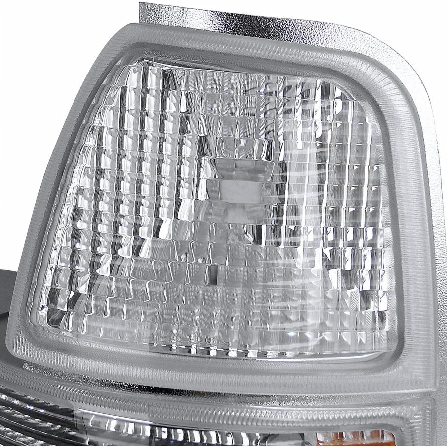【並行輸入品】Spec-D チューニング ヘイローリング プロジェクターヘッドライト クローム + クリア OEM コーナーランプ 1998-2000_6