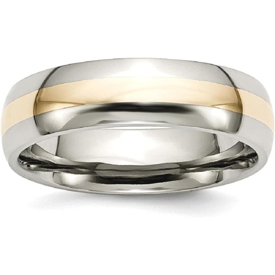 【並行輸入品】ICE CARATS チタン 14Kゴールドインレー 6mm 結婚指輪 サイズ12.00 メンズ 貴金属 ファインジュエリー お父さんへの画像