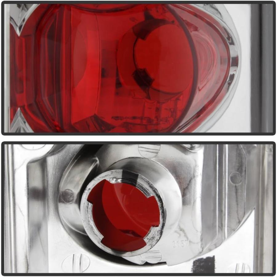 【並行輸入品】Euro Style Tail Light for Ford F150 87-96 - Bronco 88-96 - Chrome Clの画像
