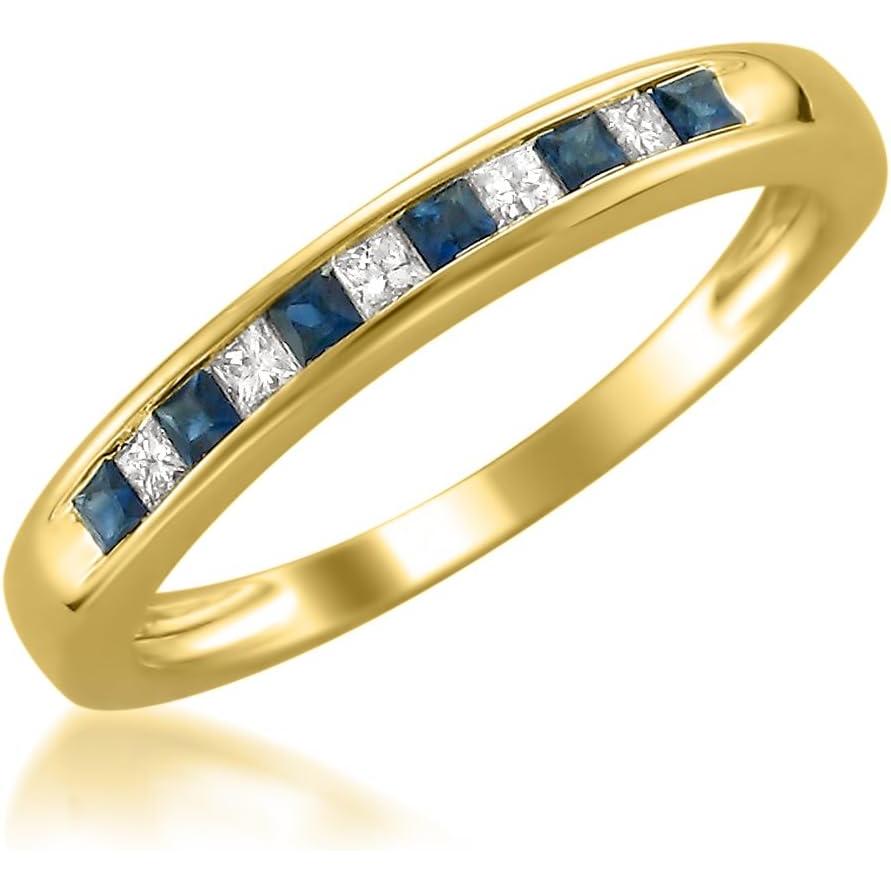 【並行輸入品】La4ve Diamonds 1/3カラット ダイヤモンド チャネルセット 14kt イエローゴールド プリンセスカット ダイヤモンドとの画像
