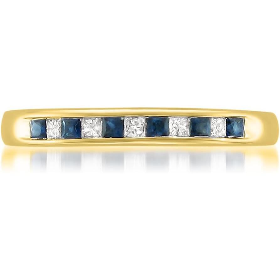 【並行輸入品】La4ve Diamonds 1/3カラット ダイヤモンド チャネルセット 14kt イエローゴールド プリンセスカット ダイヤモンドとの画像