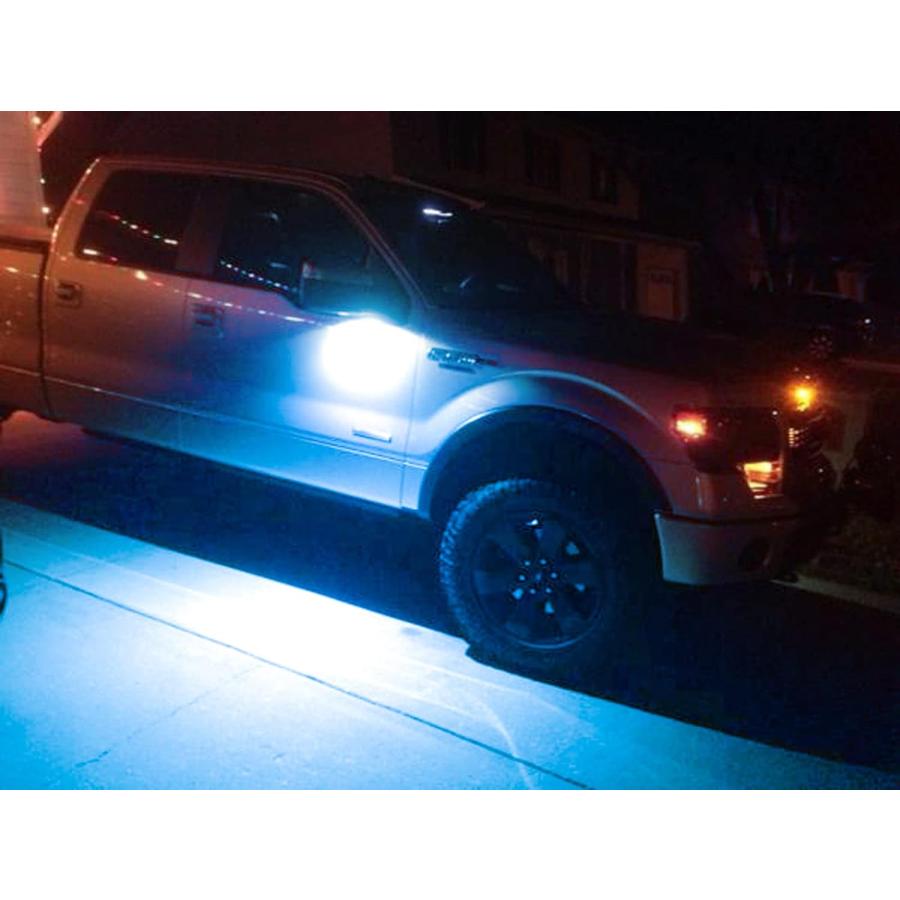 【並行輸入品】Xotic Tech スモークレンズ サイドミラー 水たまりライト LEDランプ OE交換用 Dodge RAM 1500 2500 3の画像