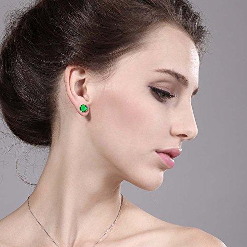 【並行輸入品】Gem Stone King 1.54カラット ナノエメラルド ピアス 14金 イエローゴールド K14 5月 誕生石 Gem S_7