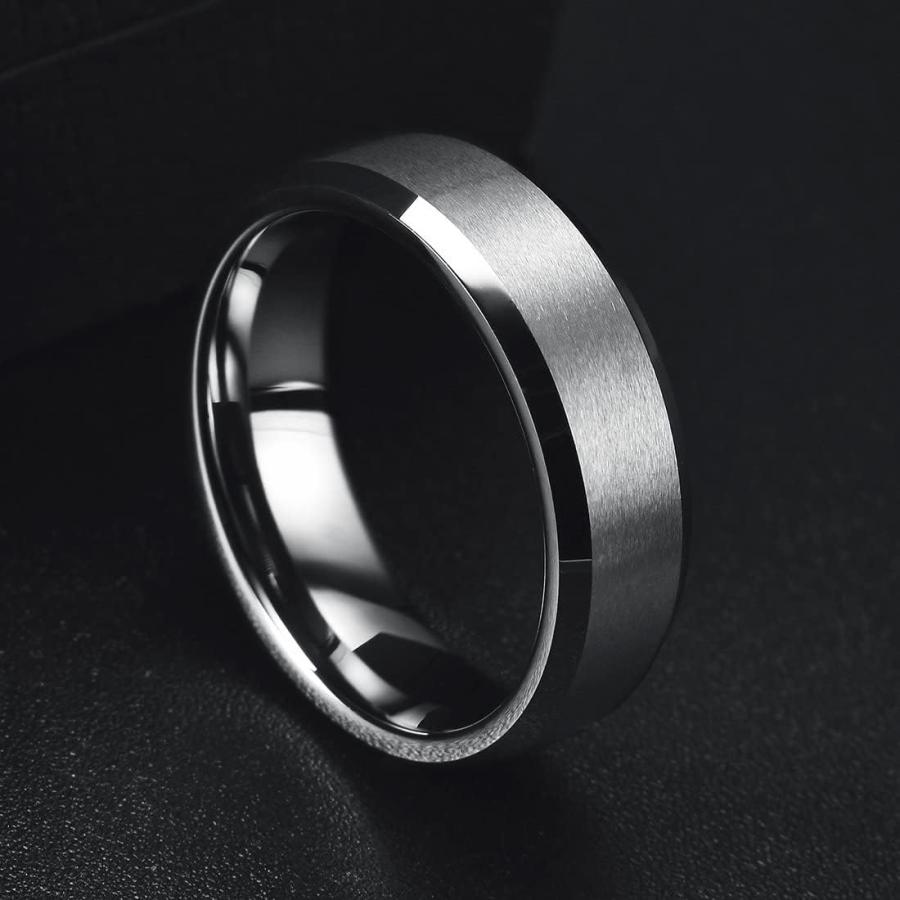 King Will 6 MMメンズのウェディングバンドタングステンカーバイドリング婚約リング快適フィット斜めエッジ　並行輸入品 5枚目