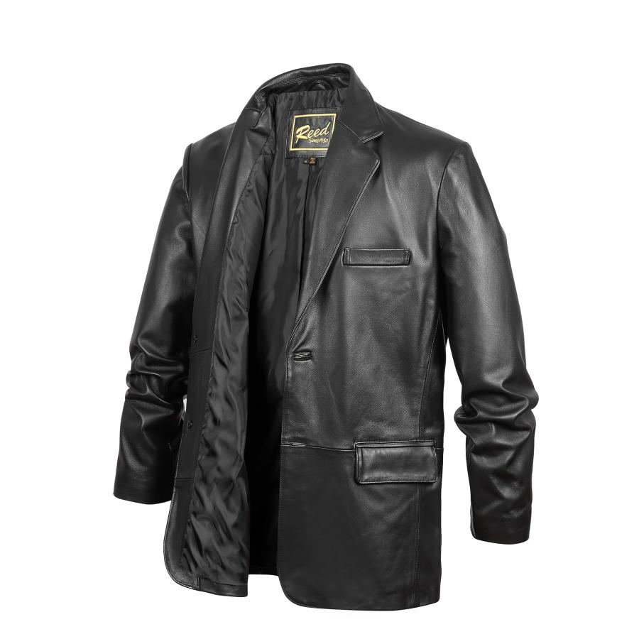 【並行輸入品】REED BLAZER US サイズ: Medium REED LEATHER BLAZER JACKET (IMPORTED)の画像