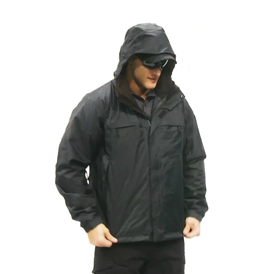 【並行輸入品】TRU SPEC メンズ H2O Proof 3 in 1 ジャケット ブラック L TRU SPEC Men's H2O Proの画像