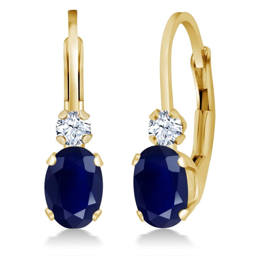 並行輸入品】Gem Stone King 1.18カラット 天然 サファイア ピアス 