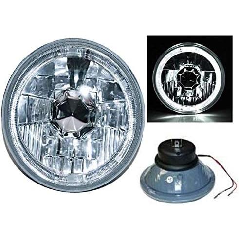 【並行輸入品】OCTANE LIGHTING 5-3/4インチ ホワイト LED ハロゲン 電球 ヘッドライト エンジェルアイ クリスタル クリアセッ_2