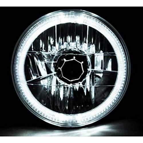 【並行輸入品】OCTANE LIGHTING 5-3/4インチ ホワイト LED ハロゲン 電球 ヘッドライト エンジェルアイ クリスタル クリアセッ_7