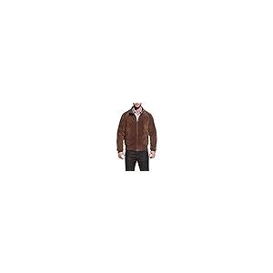 【並行輸入品】BGSD メンズ WWII スエード レザー ラグラン袖 ボンバージャケット ブラウン XLサイズ (インポート) Landingの画像