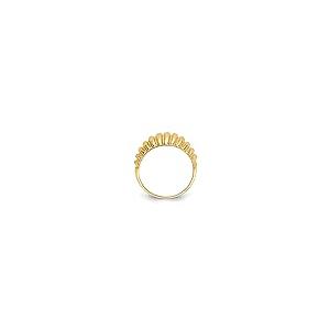 【並行輸入品】IceCarats 14?Kイエローゴールドリブ編みドームバンドリング 14k Yellow Gold Ribbed Dome Rの画像