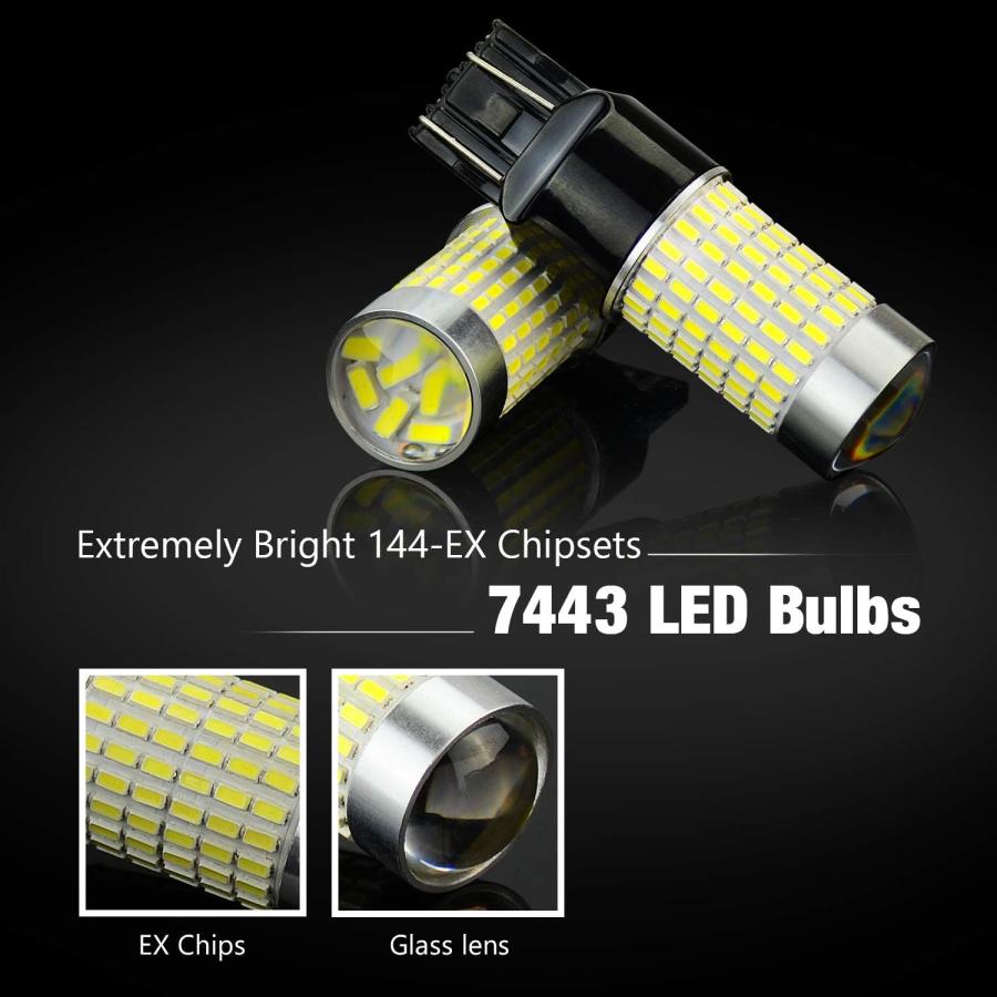 【並行輸入品】JDM ASTAR 1200 Lumens Extremely Bright 144-EX Chipsets 7440 7441 744の画像