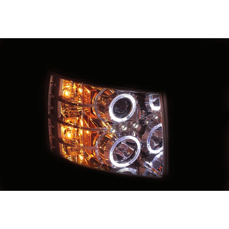 【並行輸入品】SPPC Chrome Projector Headlights Assembly Set with Halo For Chevroleの画像