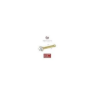 【並行輸入品】Forbidden Body Jewelry 20g ソリッド14Ktゴールド 模造ダイヤモンド CZクリスタル ノーズリング ス_5