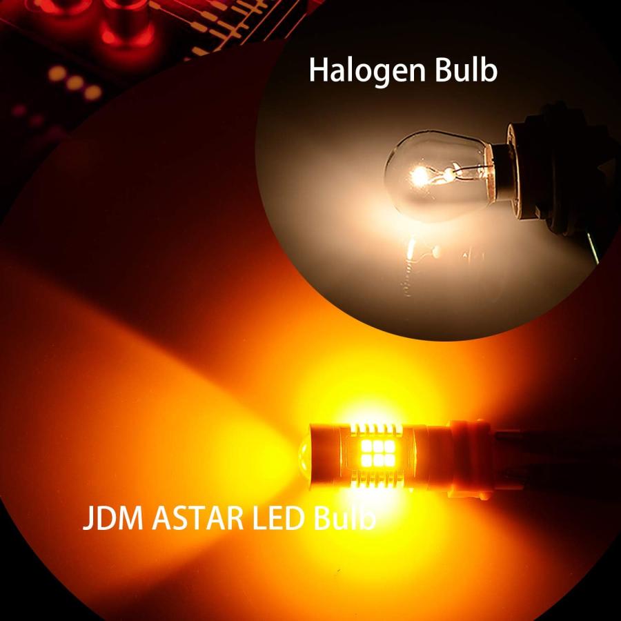 【並行輸入品】JDM ASTAR 非常に明るいPXチップ 7440 7441 7443 7444 アンバーイエローウィンカーLED電球の画像