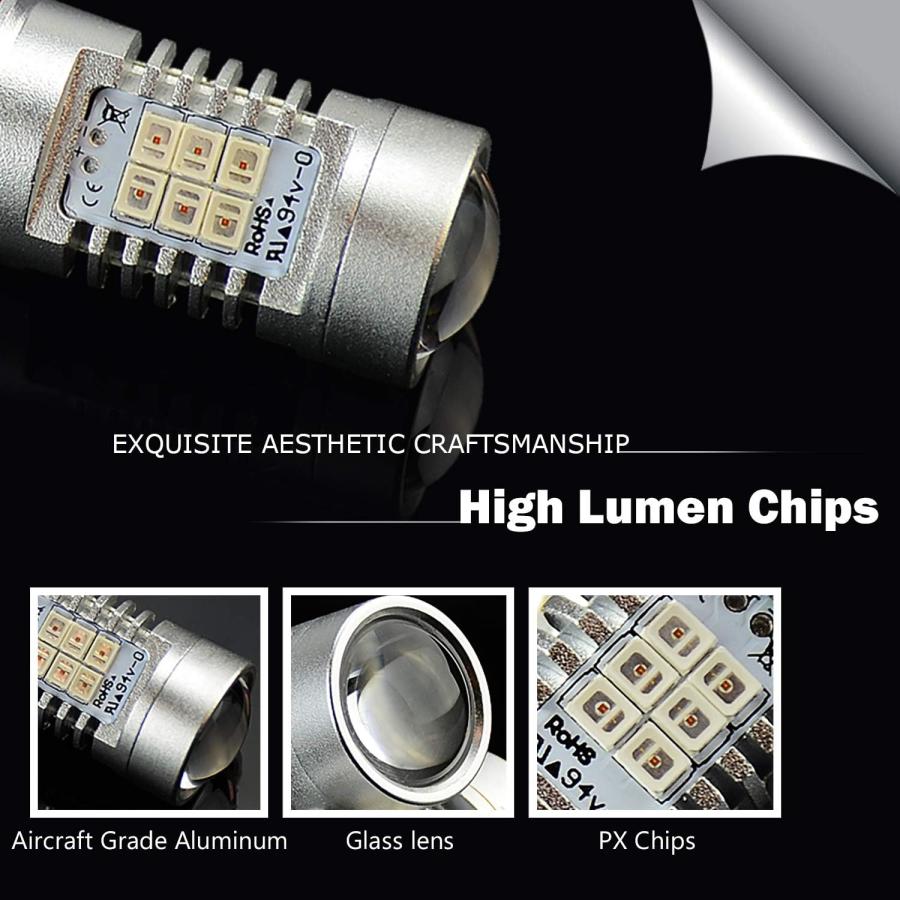 【並行輸入品】JDM ASTAR スーパーブライト PXチップセット 7440 7441 7443 7444 992 LED電球 ブリリアントレッドの画像