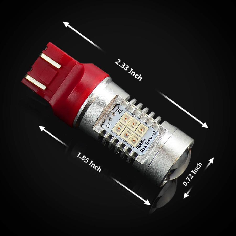 【並行輸入品】JDM ASTAR スーパーブライト PXチップセット 7440 7441 7443 7444 992 LED電球 ブリリアントレッドの画像