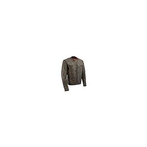 【並行輸入品】Milwaukee Leather ビッグメンズ ダメージ加工 ブラウン オートバイジャケット ベント US サイズ: Largeの画像