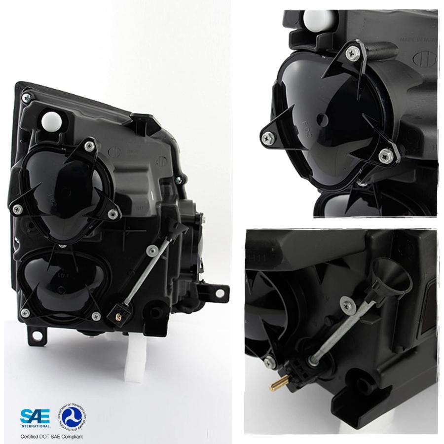【並行輸入品】キャデラック CTS CTS-V OE交換用ハロゲンプロジェクターヘッドライト LH/RH ドライバー助手席ランプ ブラック　_2