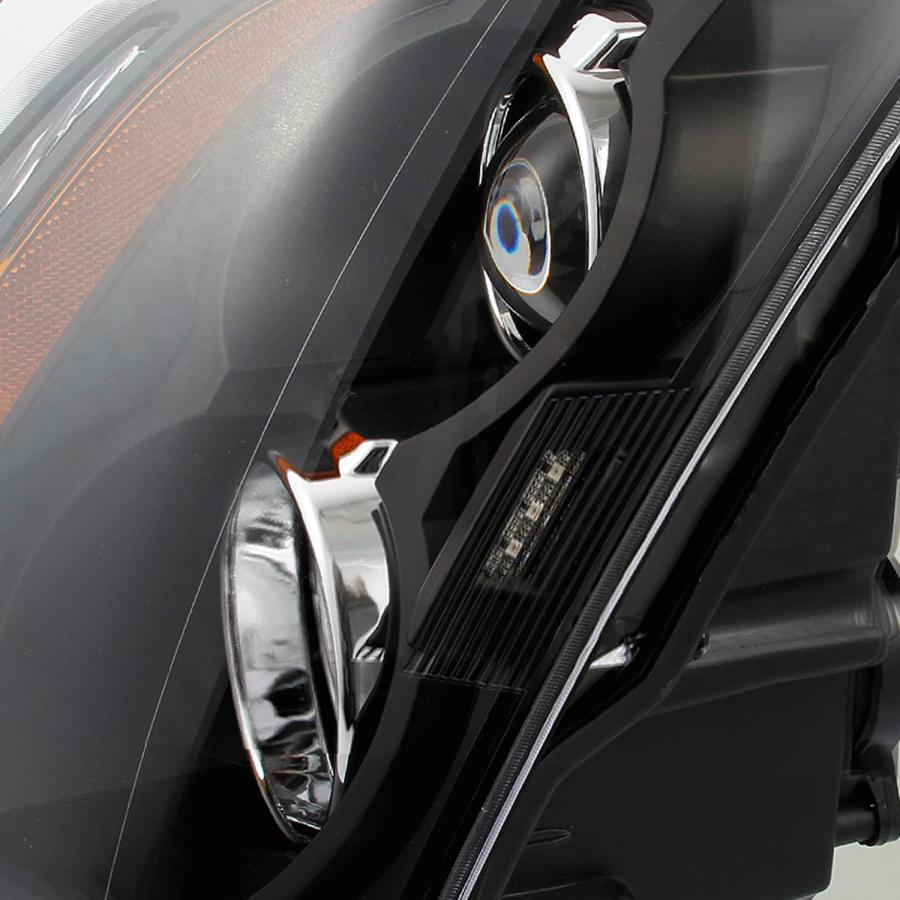 【並行輸入品】キャデラック CTS CTS-V OE交換用ハロゲンプロジェクターヘッドライト LH/RH ドライバー助手席ランプ ブラック　_4