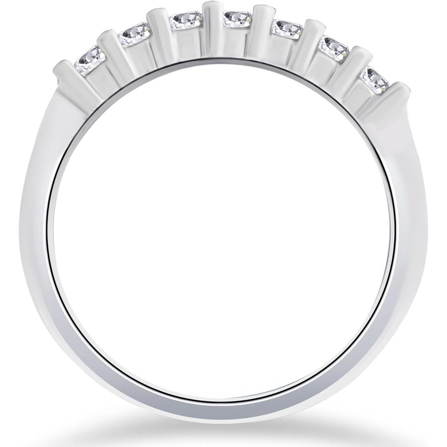 【並行輸入品】1 ctダイヤモンド結婚指輪14 Kホワイトゴールドの画像