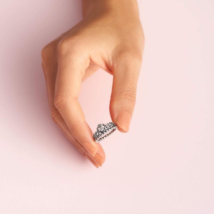 【並行輸入品】PANDORA レディース 925 W /クリアキュービックジルコニア6（会社）マイプリンセスリング、190880Cz 52（EU_9