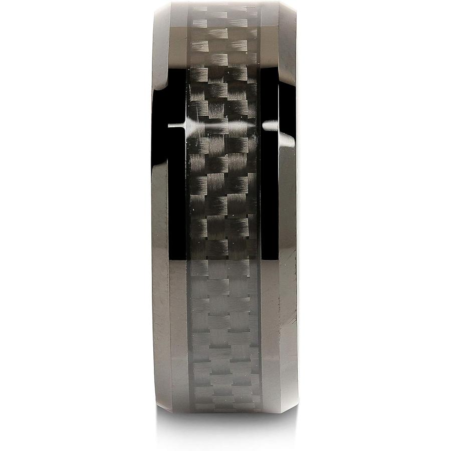 並行輸入品】8 mm炭化タングステンリングカーボンファイバーInlay 