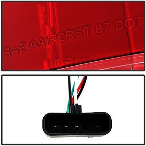 【並行輸入品】ユーロ LED スタイル テールライト シボレー C K 1500 2500 3500 88-98用 レッド クリアの画像
