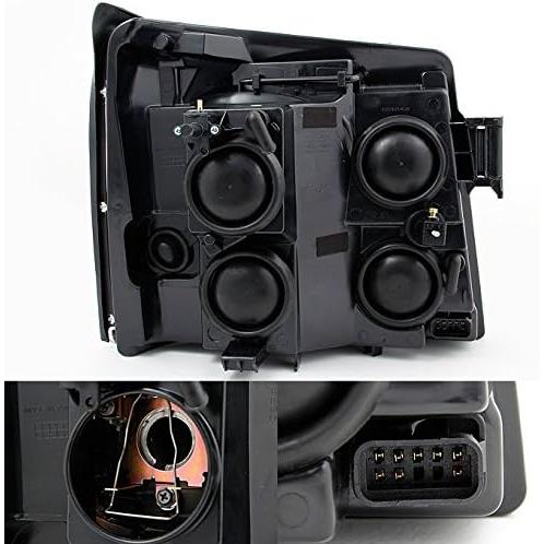 【並行輸入品】AKKON キャデラック エスカレード用 ブラックベゼル HID キセノンタイプ ヘッドライト フロントランプ 交換セットの画像