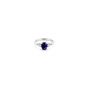【並行輸入品】[Gem Stone King] 1.85カラット 天然 サファイア 指輪 リング レディース シルバー925 9月 誕生石 Geの画像