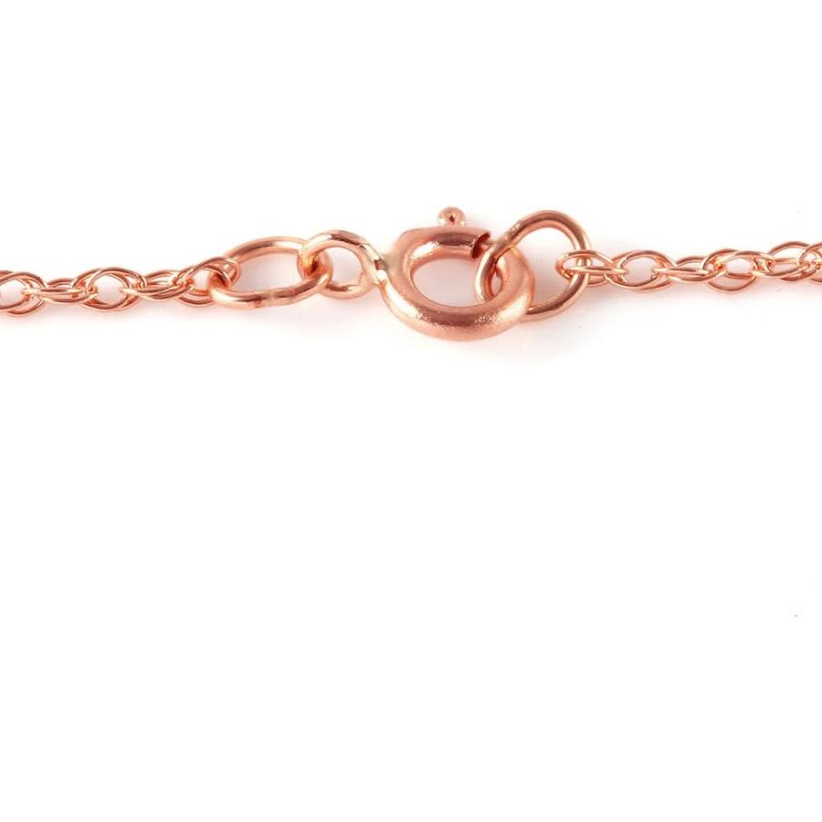 【並行輸入品】K14 Rose Gold 18inch Vertical Bar Necklace with Princess-cut Naturalの画像